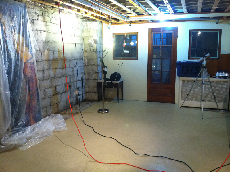 one of several sets of before and after photos of our basement