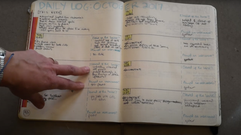 Personal Organizing Case Study: Bullet Journal Daily Log (video post)