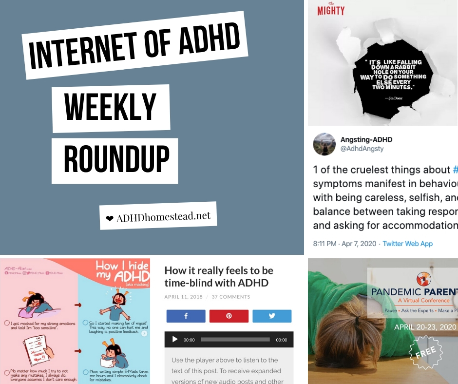 Internet of ADHD weekly roundup: April 19, 2020