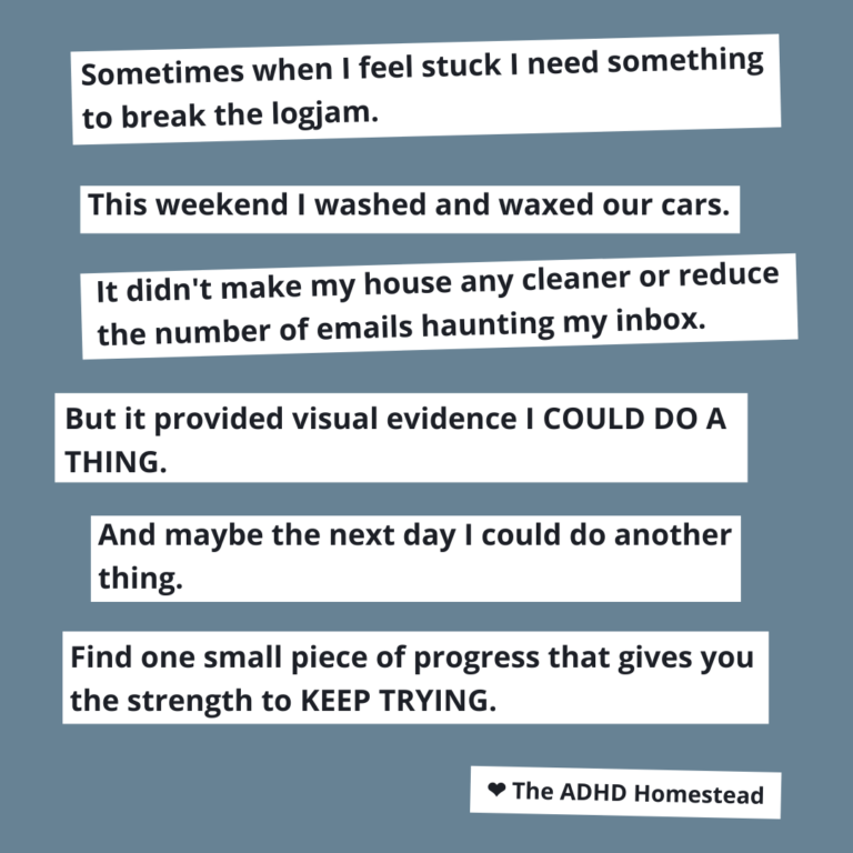 Loosen task paralysis with one small thing