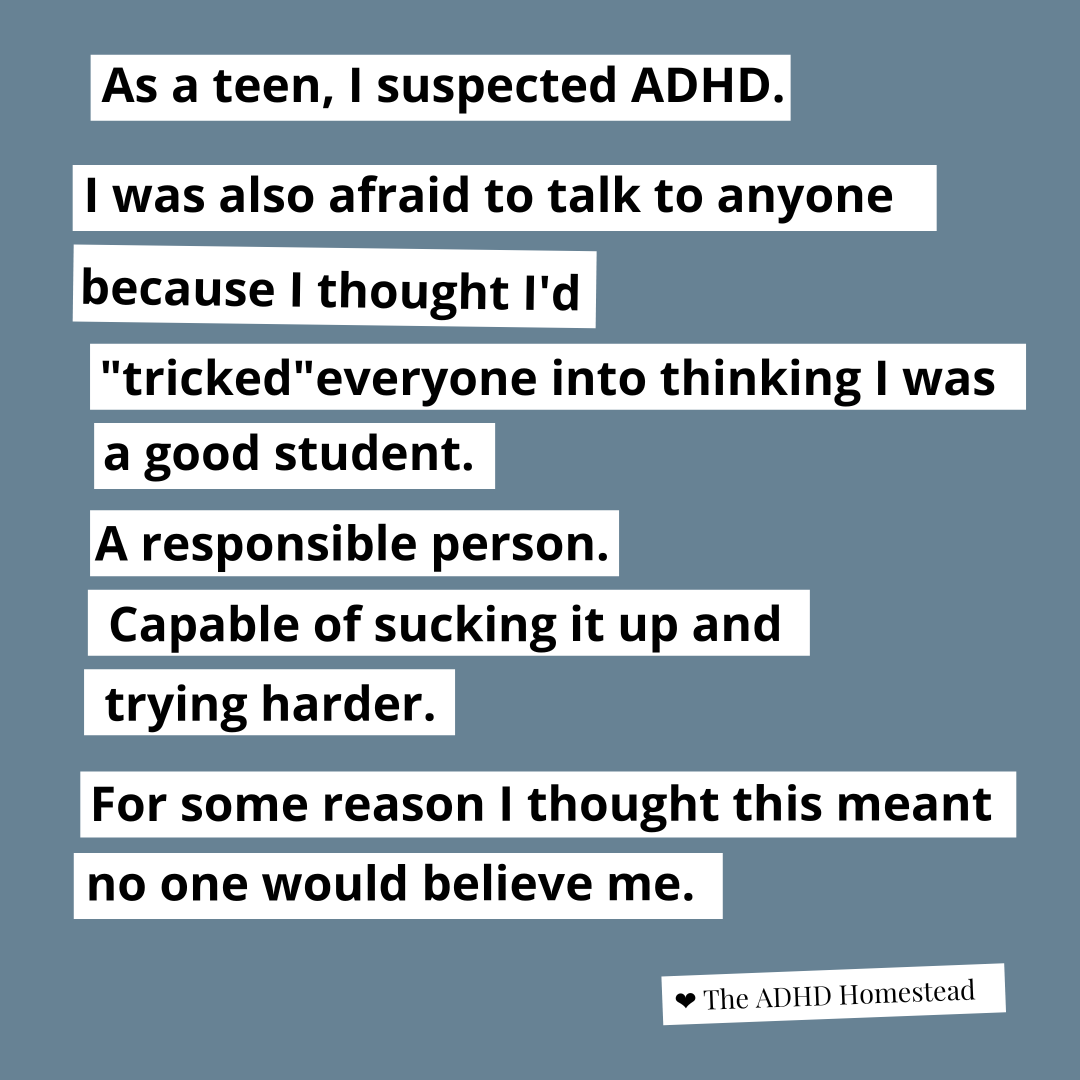 “Too smart” for ADHD: a note from myself at 17
